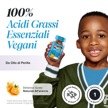 Carica l'immagine nel visualizzatore di Gallery, Omega 3-6-9 Bambini | Vitamina D-E | 30 Gommose | No Gusto Pesce | Novomins
