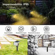 Carica l'immagine nel visualizzatore di Gallery, nipify 2 Pezzi Faretti Solari a Led da Esterno Giardino con Sensore di Movimento, [56LED/3 Modes] Lampade da Giardino Po