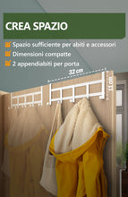 Carica l'immagine nel visualizzatore di Gallery, 4smile Appendiabiti da porta - attaccapanni inox salvaspazio per appendere - appendini da porta, ganci appendiabiti da p