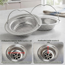 Carica l'immagine nel visualizzatore di Gallery, 2 Filtro lavandino cucina, Filtro scarico lavandino con manico, Filtro lavandino in acciaio inox, Protezione anti-intasa