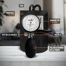 Carica l'immagine nel visualizzatore di Gallery, Pulox Misuratore Manuale di Pressione sanguigna - Sfigmomanometro aneroide per la misurazione della pressione arteriosa 