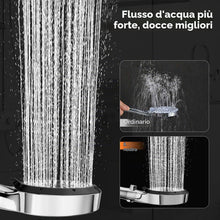 Carica l'immagine nel visualizzatore di Gallery, Vinabo Soffione Doccia con Tubo 1,5 m, Doccino 6 Getti Anticalcare