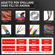 Carica l'immagine nel visualizzatore di Gallery, Spellacavi Elettrici per Cavo in Rame da 1 mm-25 mm, Spelafili Elettricista-Pinza Spelafili Elettricista Alimentata a Ma