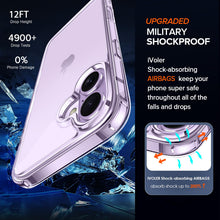 Carica l'immagine nel visualizzatore di Gallery, iVoler Anti Ingiallimento Chiaro Cover per iPhone 17 6.3 Pollice con 2 Pezzi Pellicola Vetro Temperato, [Antiurto di Gra