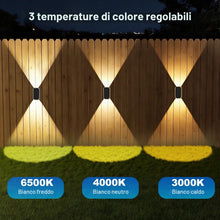 Carica l'immagine nel visualizzatore di Gallery, Applique Solare da Esterno 3 Colori, IP65 Impermeabili 1200mAH