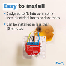 Carica l'immagine nel visualizzatore di Gallery, Shelly Plus 1PM interruttore intelligente relé Wi-Fi e bluetooth (1 pz)