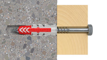 Carica l'immagine nel visualizzatore di Gallery, Fischer 50x Tasselli con Vite DuoPower 8 x 40 mm, per Muro pieno, Mattone Forato, Cartongesso, 537647