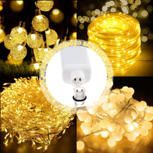 Carica l'immagine nel visualizzatore di Gallery, 2 Pezzi Lucine LED Decorative, Catena Luminosa a Batteria, 15M 150LED