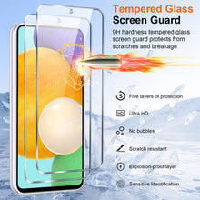 Carica l'immagine nel visualizzatore di Gallery, Cover per Samsung Galaxy A52 4G/5G / A52S 5G con 2 Pezzi Vetro Temperato, Ultra Trasparente TPU Silicone Custodia Morbid