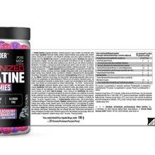 Carica l'immagine nel visualizzatore di Gallery, Weider Micronized Creatine Gummies (60 caramelle gommose) gusto DUO Fragola–Mora, 3,5g Creatina Monoidrato 200 MESH/porz