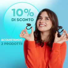 Carica l'immagine nel visualizzatore di Gallery, Auricolare Bluetooth mono senza fili V5.2, design 360° sopra l'orecchio, microfono integrato, batteria 70 mAh, 20 ore di