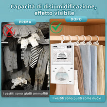 Carica l'immagine nel visualizzatore di Gallery, 10 Pezzi Sacchetti Deumidificatori per Armadio - con Gancio, Fino a 500ml per Sacchetto, per Eliminare Umidità e Muffa -