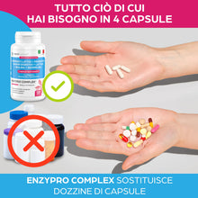 Carica l'immagine nel visualizzatore di Gallery, Vibor 120 Cps Enzypro Complex 3 in 1, Fermenti Lattici Probiotici E Prebiotici Per Intestino + Enzimi Digestivi Bromelin
