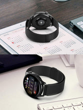 Carica l'immagine nel visualizzatore di Gallery, GIOPUEY 22mm Cinturini Magnetica Compatibile con Amazfit Active Max, Cinturino in Acciaio Inossidabile Intrecciato [Magn