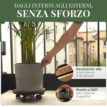 Carica l'immagine nel visualizzatore di Gallery, Set 2 Portavasi con Ruote Ø 30 cm