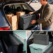 Carica l'immagine nel visualizzatore di Gallery, VINATO Organizer per Bagagliaio Auto in Feltro, Borsa Bagagliaio con 2 Tasche in Rete, Robusto – per Attrezzi e Cura del