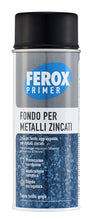 Carica l'immagine nel visualizzatore di Gallery, FEROX Fondo per Metalli Zincati 400 ml, aggrappante per verniciatura, colore Grigio, Primer superfici interno/esterno, r