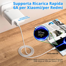 Carica l'immagine nel visualizzatore di Gallery, 2 Pack 120W 6A Cavo USB C Ricarica per Xiaomi 17 Ultra 17T 15 14T 13T Pro