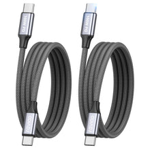 Carica l'immagine nel visualizzatore di Gallery, RAVIAD 100W Cavo USB C USB C [2Pezzi 1M] Cavo USB Type-C 5A Ricarica Rapida