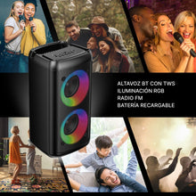 Carica l'immagine nel visualizzatore di Gallery, Altoparlante Bluetooth BSL-S21 con illuminazione sugli altoparlanti | 2 altoparlanti da 4 pollici | 20 W | Microfono in 