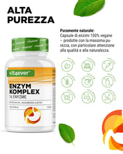 Carica l'immagine nel visualizzatore di Gallery, vit4ever Enzimi Digestivi - 180 Capsule gastroresistenti con 16 Enzimi
