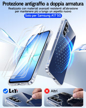 Carica l'immagine nel visualizzatore di Gallery, LeYi Cover per Samsung A17 5G/A18 con 2 Vetro Temperato(Trasparente)