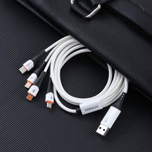 Carica l'immagine nel visualizzatore di Gallery, SDBAUX Cavo di Ricarica Multiplo 6 in 1[3A 1.2M], Cavo di Ricarica USB A/C a 4 in 1 con Connettori 2*iP/Tipo C/Micro USB