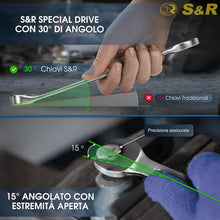 Carica l'immagine nel visualizzatore di Gallery, S&amp;R Set Chiavi Inglesi Combinate Anello e Forchetta - 15 Pz da 6 a 22mm