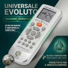 Carica l'immagine nel visualizzatore di Gallery, Wellclima Double E.S Telecomando Universale per Condizionatori Climatizzatori, Progettazione Italiana, Compatibile con 1