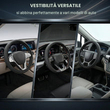 Carica l'immagine nel visualizzatore di Gallery, Coprivolante Auto Universale in Pelle Elastica, Copri Volante per Auto Antiscivolo e Traspirante, Accessori Interni per 