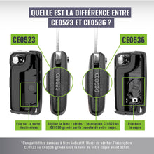 Carica l'immagine nel visualizzatore di Gallery, Jongo® CE0536 Guscio Chiave 2 Tasti Compatibile con Citroen C3 + Batteria
