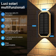 Carica l'immagine nel visualizzatore di Gallery, Applique Solare da Esterno 3 Colori, IP65 Impermeabili 1200mAH