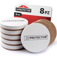 Carica l'immagine nel visualizzatore di Gallery, Scivoli in Feltro X-Protector - 8 Pezzi ⌀ 9cm, Bianchi