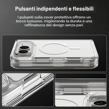 Carica l'immagine nel visualizzatore di Gallery, Lemxiee Magnetica Cover per iPhone Duo Case Trasparente
