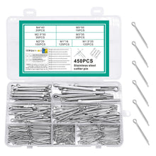 Carica l'immagine nel visualizzatore di Gallery, 450 Pz Coppiglie Acciaio Inox, Coppiglie Trattore, Coppiglia Spine Elastiche Acciaio Inox, Coppiglia di Bloccaggio per E