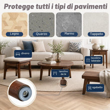 Carica l'immagine nel visualizzatore di Gallery, 40 Pezzi Piedini per Mobili in Teflon, Feltrini per Mobili Pesanti Ø 19 Mm con 40 Viti in Acciaio Inox e 2 Punte, Tondo 