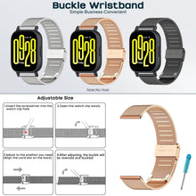 Carica l'immagine nel visualizzatore di Gallery, Cinturino Metallo Compatibile con Redmi Watch 5 Active/Redmi Watch 5 Lite, Regolabile Acciaio Inossidabile Braccialetto,