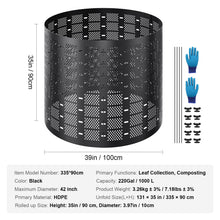 Carica l'immagine nel visualizzatore di Gallery, VEVOR Compostiere da Giardino 1000L ca. Contenitore per Compost da Esterni in HDPE Espandibile Diametro 106,68 cm Grande