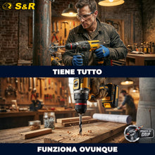 Carica l'immagine nel visualizzatore di Gallery, S&amp;R Mandrino Trapano Autoserrante SDS-Plus. Mandrino per Avvitatore a Chiusura Rapida 1.5-13 mm 1/2" - 20UNF - Filettatu