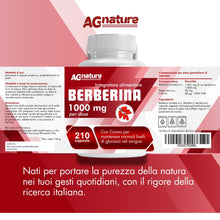 Carica l'immagine nel visualizzatore di Gallery, Berberina 1000mg Pura Alto Dosaggio 210 Capsule Vegetali - Berberina HCL Forte al 97% Cromo e Pepe Nero Altamente Biodis