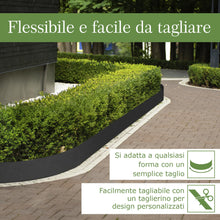 Carica l'immagine nel visualizzatore di Gallery, GARDENIX TapeBORDER - Bordo flessibile per aiuole in plastica, lunghezza 10 m, altezza 14 cm, colore nero