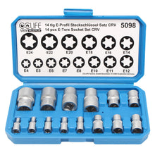 Carica l'immagine nel visualizzatore di Gallery, CCLIFE Set di chiavi a bussola Torx E4-E24 1/4 3/8 1/2 pollici