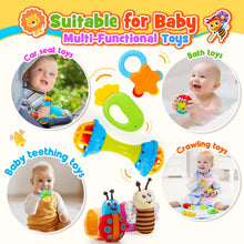 Carica l'immagine nel visualizzatore di Gallery, 14 Pezzi Sonaglio Neonato 0-12 Mesi, Giochi Neonato 0 3 6 9 12 Mesi Giochi Dentizione Neonati Giochi 0-3-6-9-12 Mesi Reg