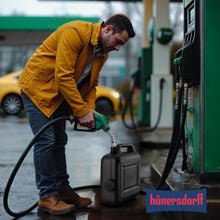 Carica l'immagine nel visualizzatore di Gallery, Hünersdorff Tanica per carburante 812800 STANDARD 10l per benzina, diesel e altre merci pericolose, omologata UN, made i