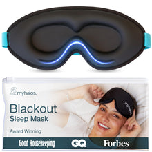 Carica l'immagine nel visualizzatore di Gallery, MyHalos® Mascherina per Dormire – Maschera per Sogni Lucidi e Notte, Copri Occhi e Benda per Dormire Adulti - Sleeping M