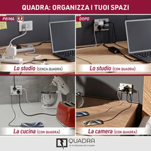 Carica l'immagine nel visualizzatore di Gallery, Electraline 22105 Multipresa da incasso Quadra 4 Posti Universali P40, compatibile con tutte le scatole da incasso 3 pos