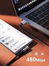 Carica l'immagine nel visualizzatore di Gallery, UGREEN Cavo USB Type-C 90 Gradi 3A QC3.0 480Mbps Ricarica Rapida (0.5M)