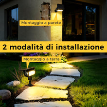 Carica l'immagine nel visualizzatore di Gallery, Faretti Solari LED da Giardino, 2 Pezzi, 200 lm, 3000K Luce Calda