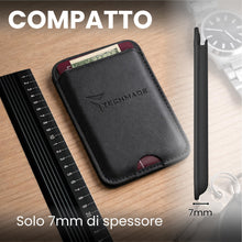 Carica l'immagine nel visualizzatore di Gallery, TECHMADE Portacarte MagSafe Compatibile per iPhone, Anello Adattatore Incluso - Spazio per 3 Carte o Contanti, Sistema d
