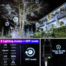 Carica l'immagine nel visualizzatore di Gallery, Uping Luci Natale Esterno Luci Albero di Natale Interno 300 LED 30M Catena Luminosa Bianco Freddo Lucine Decorazioni Nat